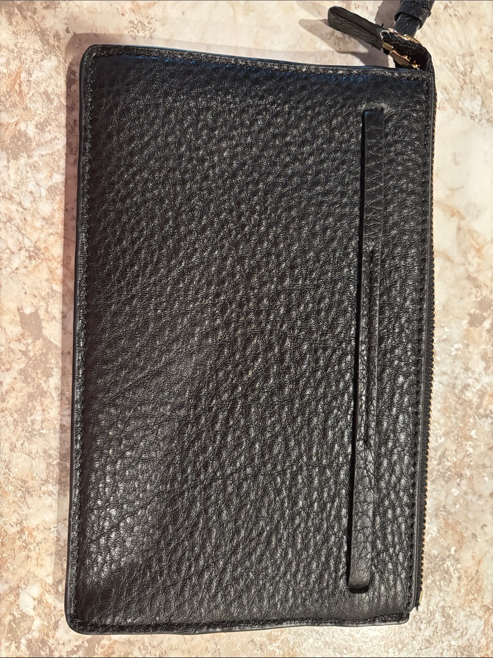 kate spade black pebbled leather wristlet with bow and tassel - Picture 6 of 8